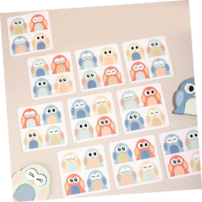 Fidtoy Animal Expression Puzzle Montessori Wooden Matching Puzzle Toy for Kids Emotional Learning Face Matching Fine Motor Skills Educational Gift