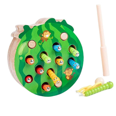 CALANDIS™ Juguetes de madera con cuentas Divertido juguete sensorial Bloques educativos para juegos Niños pequeños Sandía | Juguetes de desarrollo para bebés | Juguetes para bebés