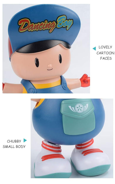 Fidtoy Dancing Boy Toy with Music Lights and Moving Action