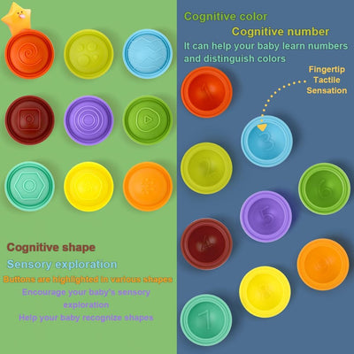 Juguete sensorial Dimple Digits, juguete sensorial Pop It con números y formas, juguetes sensoriales Dimple Poppers para niños pequeños de 1 a 3 años, juguete sensorial Dimple Poppers para aprender números