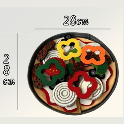 Juego de pizza de fieltro