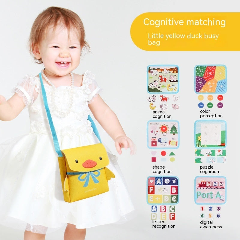 Mochila escolar de educación temprana Montessori para bebés, juguetes educativos