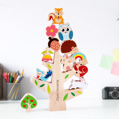 Fidtoy Forêt Équilibre Chuan Le | Jouet en Bois à Empiler pour Tout-petits