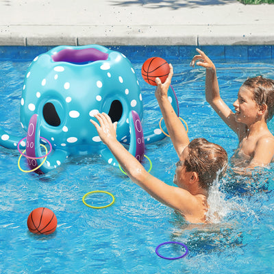 Jeu de piscine pieuvre gonflable 2-en-1 Fidtoy, jouet d'été