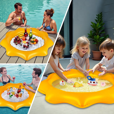 Fidtoy 2-Pack Inflatable Sunflower Serving Bar Cooler Set
