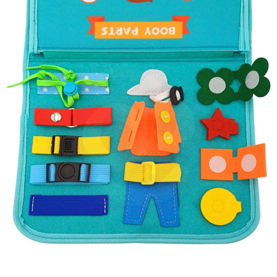 Libro sensorial Montessori Dinosaurio ocupado 4 páginas de doble cara - 071