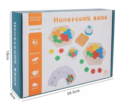 Puzzle en bois multijoueur motif nid d'abeille - 576