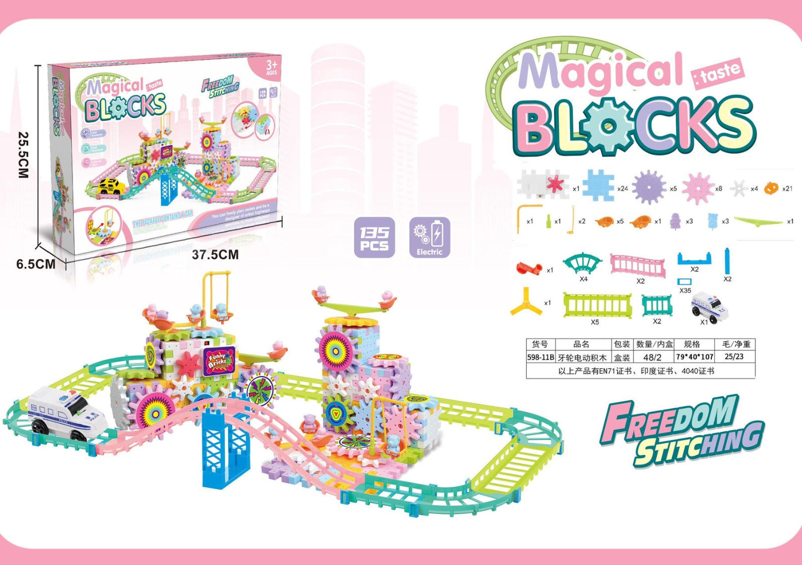 Blocs de construction Bricolage Circuit électrique 135 pièces - 811