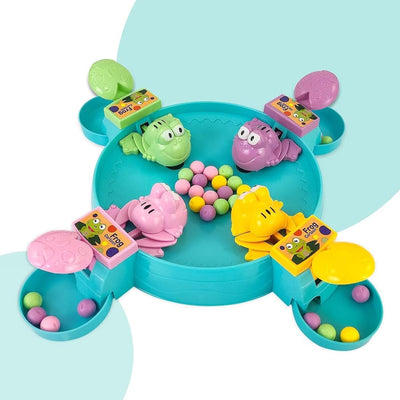 Fidtoy Hungry Frog Eat Bean Family Board Game for Kids Fast Reflex Indoor Multiplayer Play