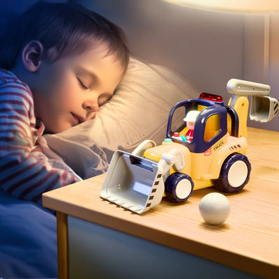 Fidtoy Camion de chantier télécommandé avec lumières et sons pour les tout-petits