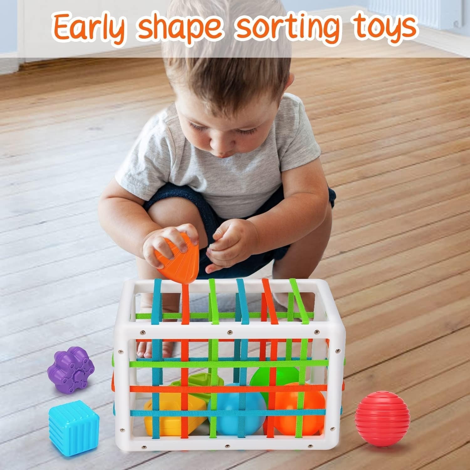 Caja para Bebés con Formas y Juego Sensorial - 289