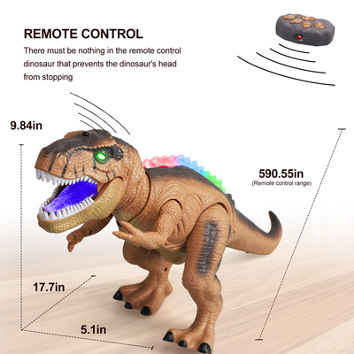 Fidtoy Remote Control LED Dinosaur Toy for Kids with Roar