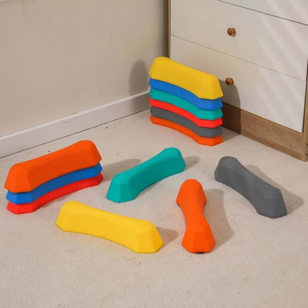 Fidtoy Colorful River Stones Balance Set for Toddlers Fine Motor Skills and Coordination