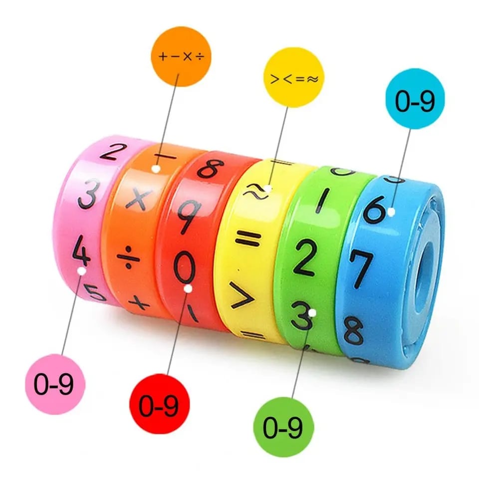 Mini rueda giratoria magnética de operaciones matemáticas - 313