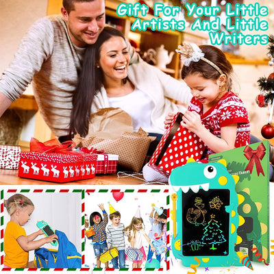 Fidtoy Multicolor Dinosaur LCD Writing Tablet for Kids 8.5 Inch Paperless Doodle Drawing Board Age 3+