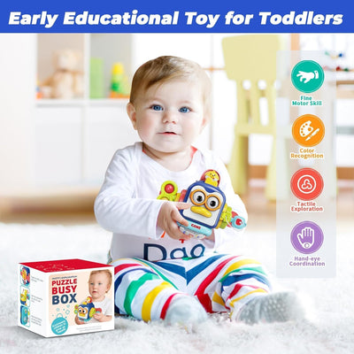 Fidtoy Penguin Travel Activity Cube Toy for Babies