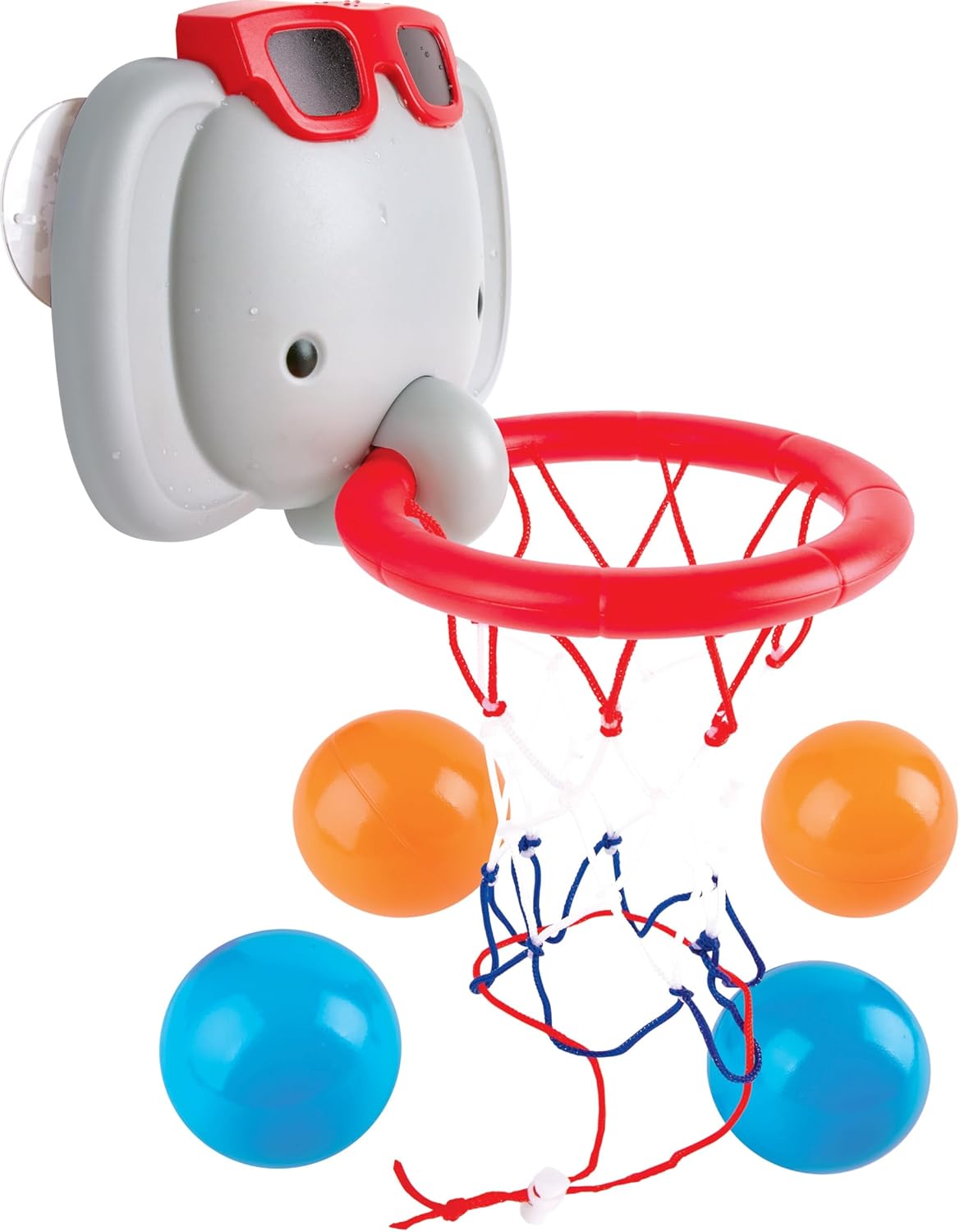 Fidtoy Juguete de elefante de baloncesto para la hora del baño, juego de agua para niños pequeños