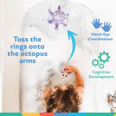Fidtoy Octopus Bath Toy Set for Toddlers