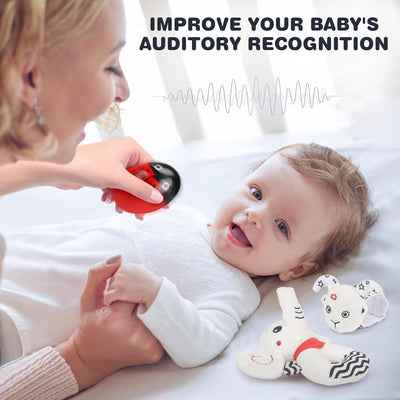 Black & White Sensory Toys for Newborns 0-6M - Early Development Set