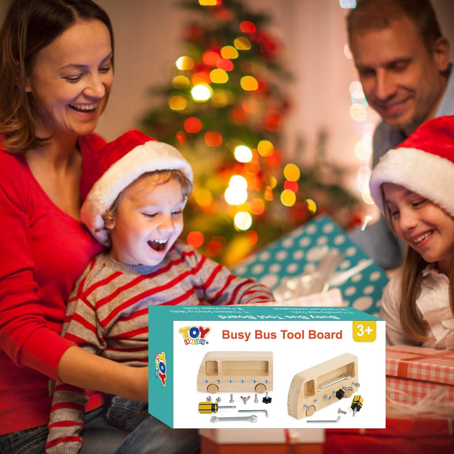 TOY Life Juego de tablero de destornilladores Montessori de madera para niños pequeños de 3, 4 y 5 años, juguetes sensoriales ocupados para aprender en preescolar