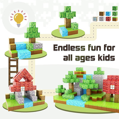 Super World Blocs de Construction Magnétiques Cubiques 128 pièces - B46