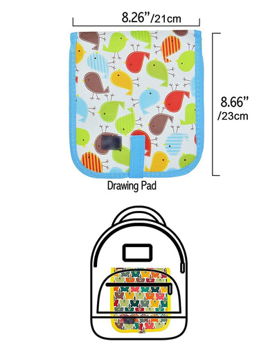 Fidtoy Livre de Dessin Réutilisable pour Enfants – Cahier de Gribouillage Effaçable avec Marqueurs Lavables, Tablette de Dessin Portable pour Voyage, Thème Dinosaure et Pratique d'Écriture Créative