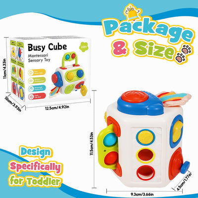 Fidtoy 10-in-1 Activity Cube Montessori Sensory Toy