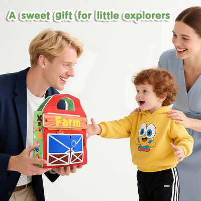 Libro tranquilo de granja de fieltro 3D, juguete Montessori de tablero de actividades de 1 a 3 años, tablero de actividades de libro tranquilo para niños, juguete de regalo para niñas y niños