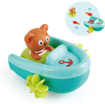 Fidtoy Bateau de Bain Rétrofriction Ours en Peluche pour Tout-Petits Jeu d'Eau