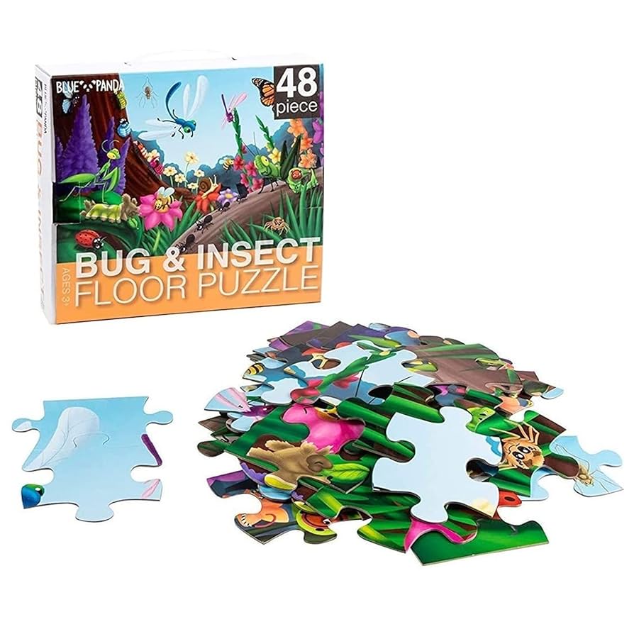 Rompecabezas de piso de insectos y bichos gigantes de Fidtoy para niños