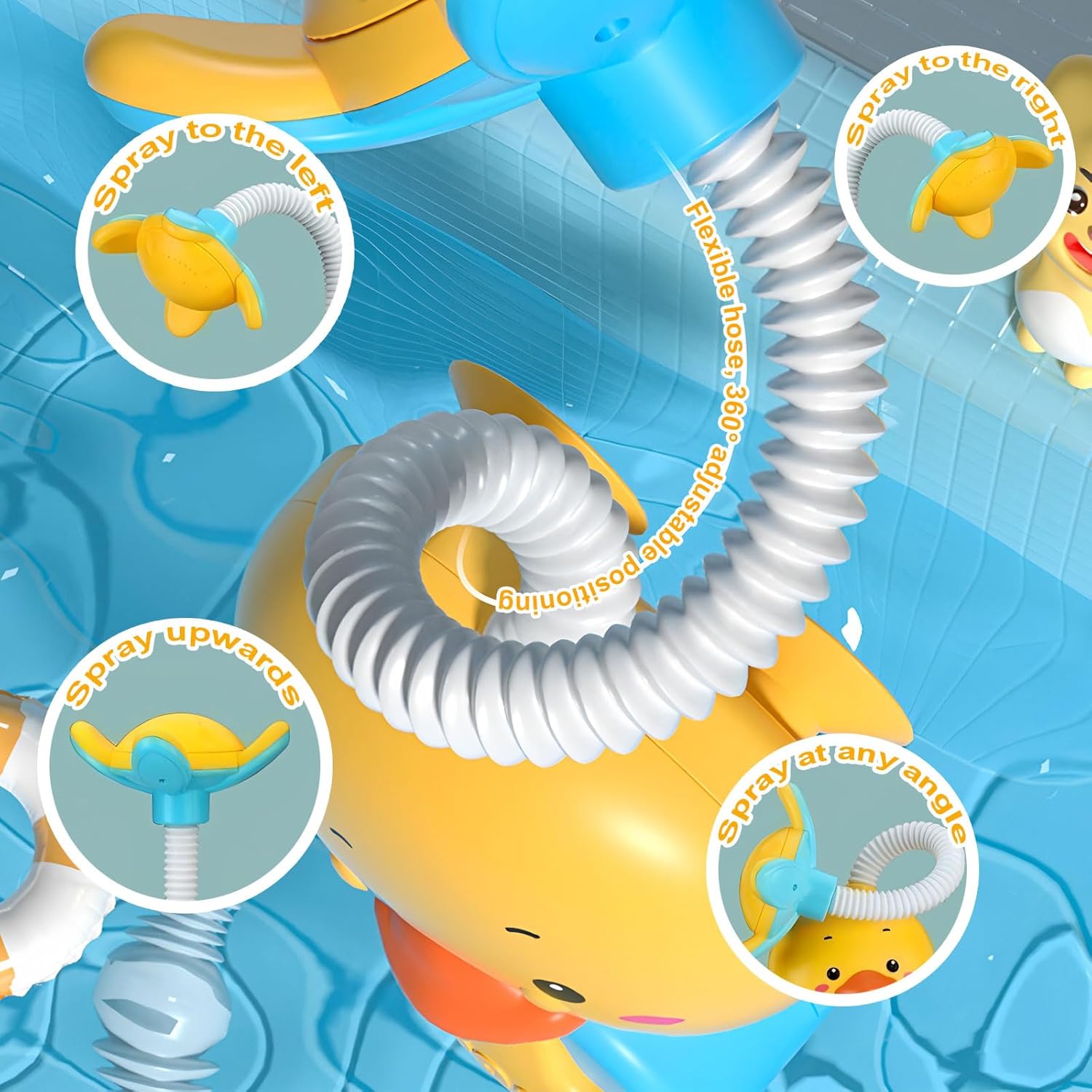 Fidtoy Little Bado / Arroseur Jet d'Eau Poussin – Jouet de Bain Interactif pour Tout-Petits