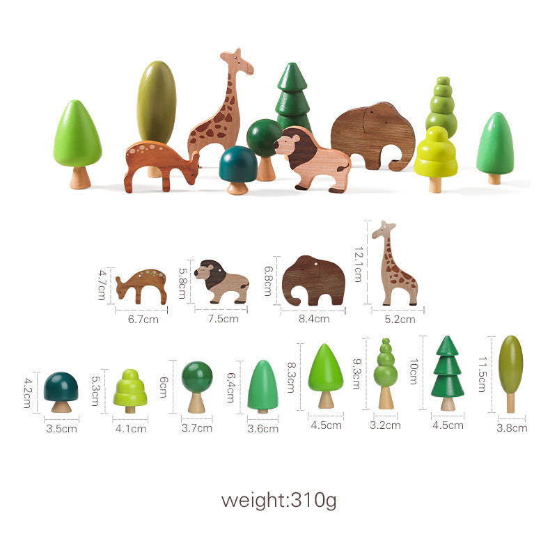 Children's Solid Wood Jenga Early Education Cognitive Toys