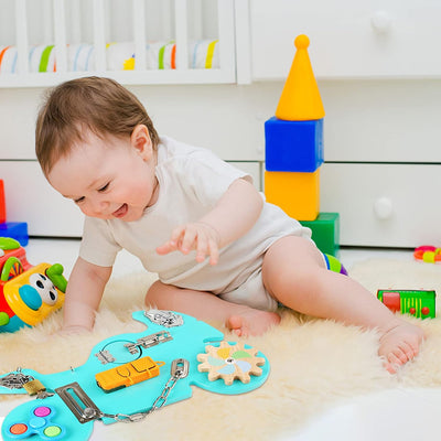 Fidtoy Tableau d'activités moto Montessori pour tout-petits - Développement de la motricité fine