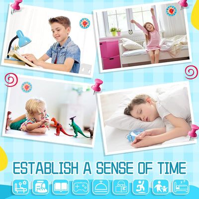 Fidtoy Montessori Wooden Learning Clock – Toddler Educational Toy for Time & Independence