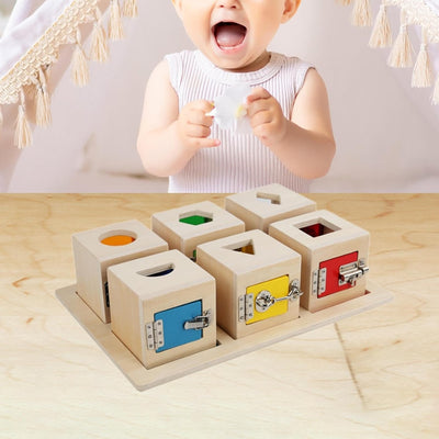 harayaa Caja de Bloqueo Montessori para niños, Tablero Ocupado, Juguetes educativos, Juguete Interactivo Suave para Padres e Hijos, Regalos de cumpleaños para