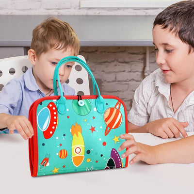 Fidtoy Interactive Busy Bag para niños pequeños - Juguete de aprendizaje sensorial Montessori para mayores de 3 años
