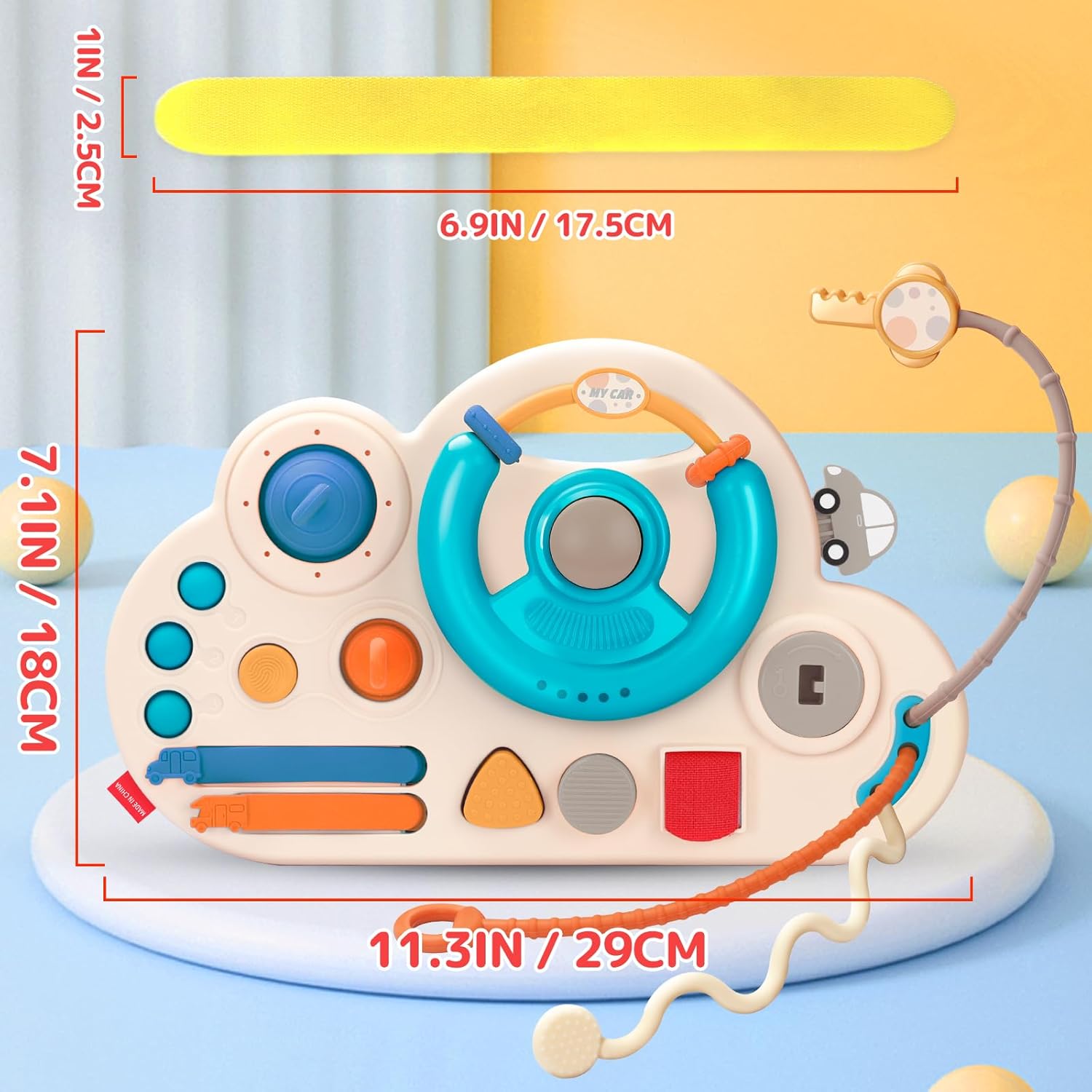 Volante de Actividades Ocupadas para Bebés con Cuerda - 583