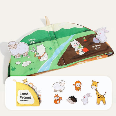 Qumiuu Libri da Bagno per Bambini | Libri di Teli da Bagno per Ragazze e Ragazzi,Libro interattivo Portatile per Bambini, Giocattoli per la Prima educazione per Ragazzi e Bambini 0-6 Mesi