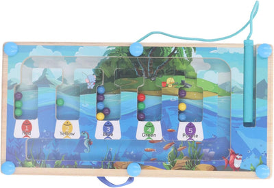 Fidtoy Montessori Tablero Ocupado con Interruptor de Luz LED Tablero Sensorial de Doble Cara Laberinto Magnético Juguete Educativo de Habilidades Motoras Finas Juguete de Viaje Silencioso Regalo