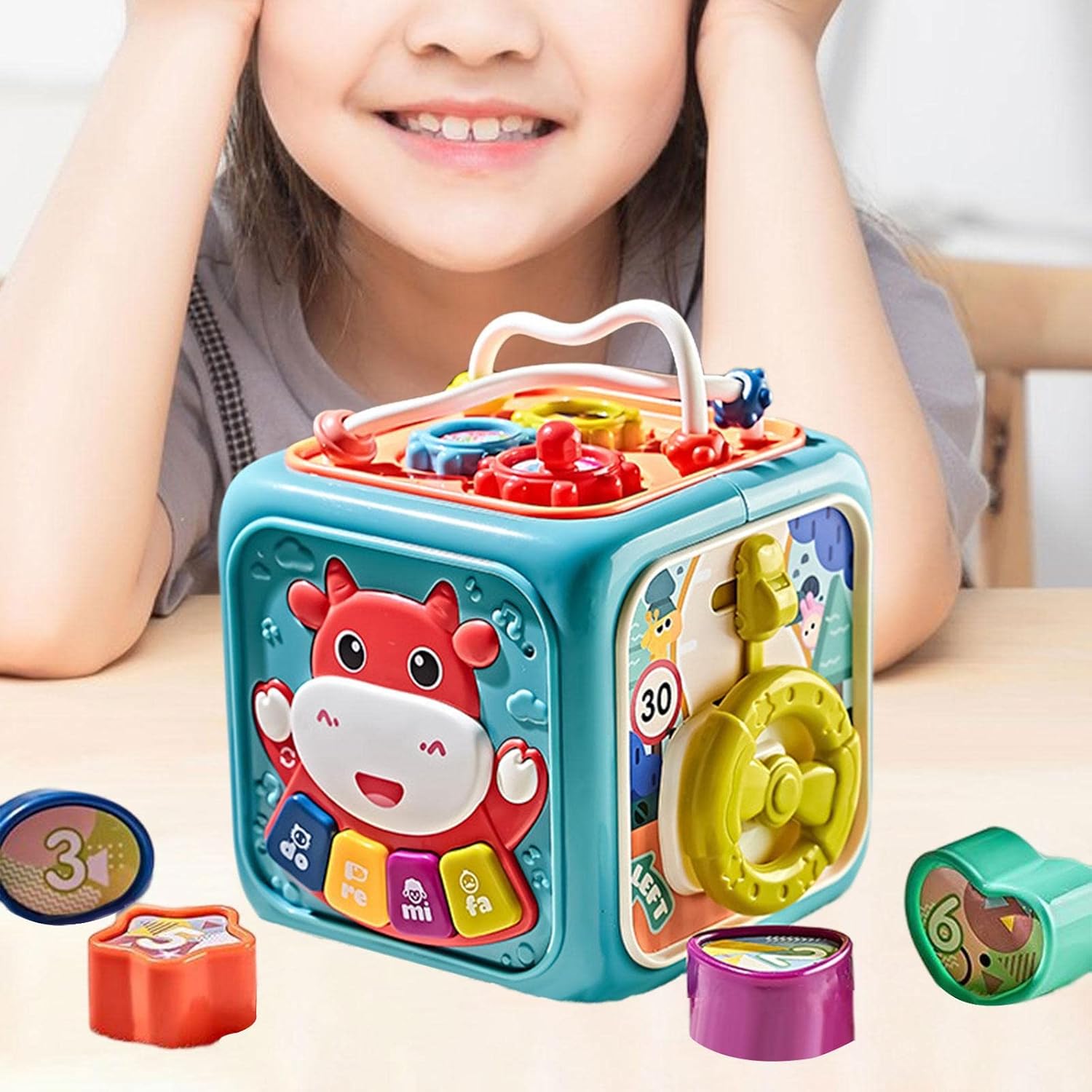 Fidtoy Cubo de Actividades Multifuncional para Niños Pequeños 18M+