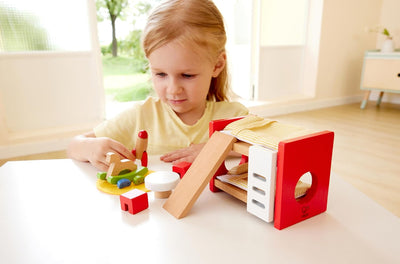 Fidtoy Maison de Poupée Meubles de Chambre d'Enfant en Bois Jouet d'Imitation