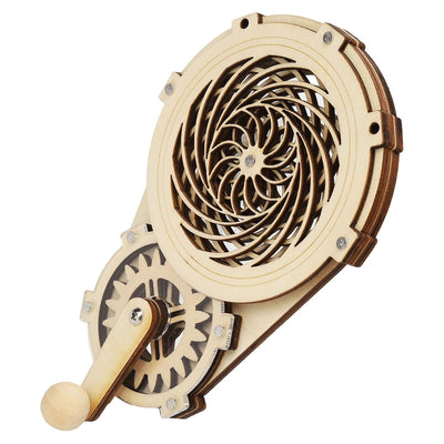 TARSHYRY Jouet en bois à manivelle pour enfants, puzzle éducatif pour stimuler l'imagination, modèle créatif en bois pour garçons/filles