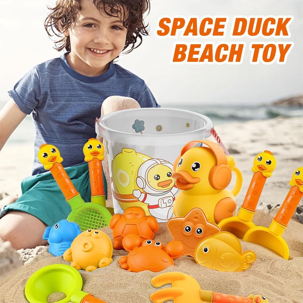Fidtoy Kit de Juguetes de Playa - Juego de Agua y Arena para Niños, Juego al Aire Libre y Aprendizaje Montessori
