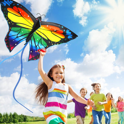Fidtoy Cerf-volant papillon pour enfants et adultes Facile à piloter