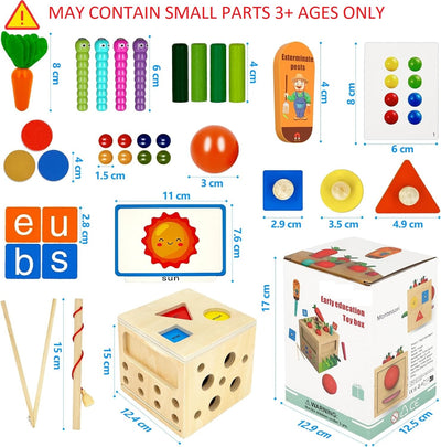Caja de actividades de aprendizaje intercambiables Montessori Busyboard