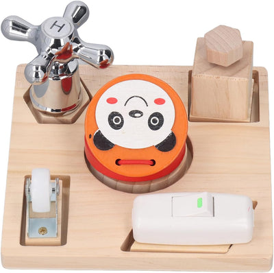 Juguete Montessori Fidtoy Busy Board para niños pequeños, tablero sensorial de madera para emparejar formas, juguete de aprendizaje de habilidades motoras finas, rompecabezas educativo, juguete silencioso de viaje