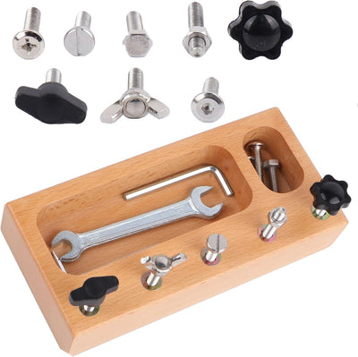 Fidtoy Montessori Screwdriver Busy Board for Toddlers – Fine Motor Skill Toy
