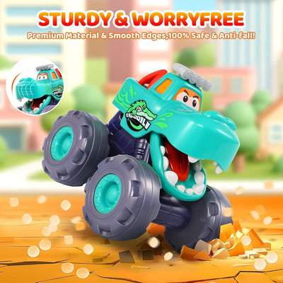 Juego de camiones monstruo Fidtoy Animal para niños pequeños