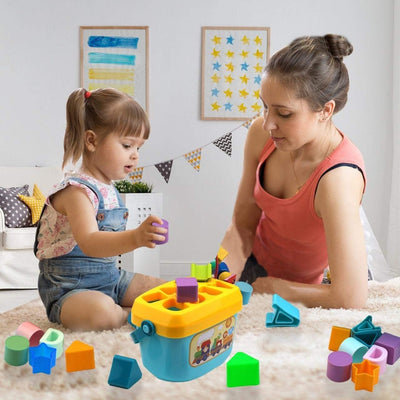 Juego de bloques apilables para bebés Fidtoy con 16 bloques de construcción