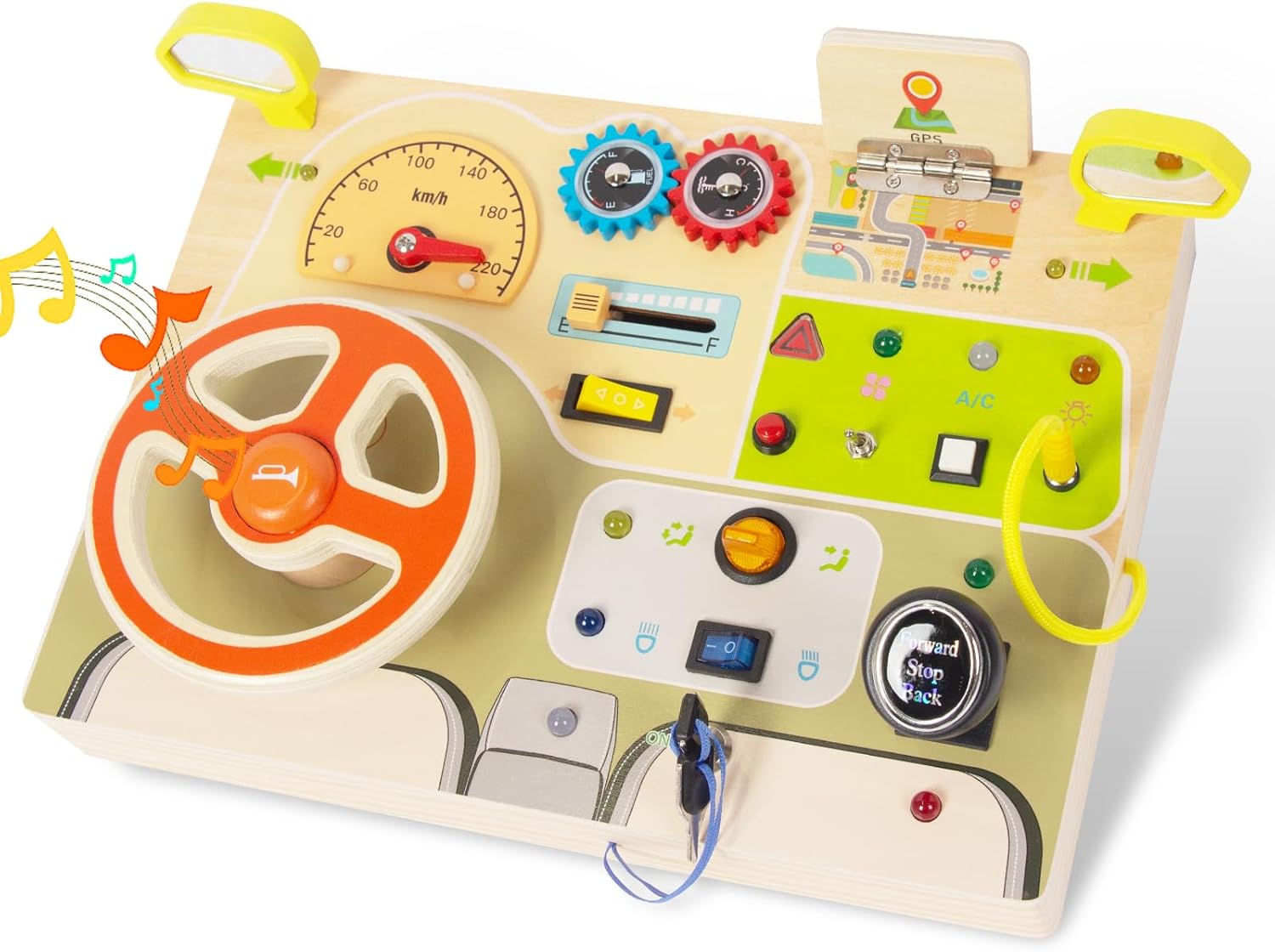 Fidtoy Busy Dashboard - Juguete Montessori Interactivo para Niños
